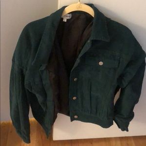 Super down teal corduroy jacket